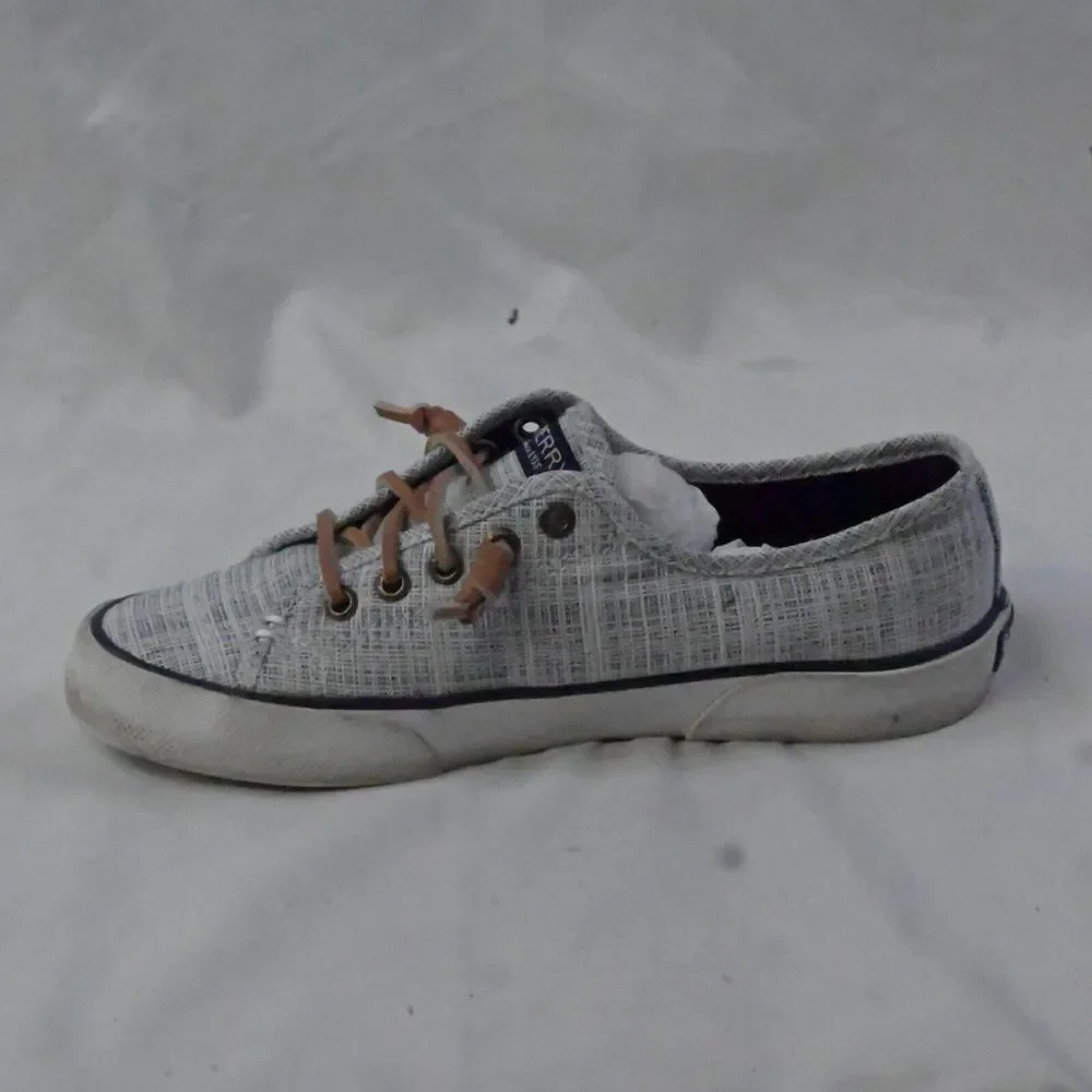 Sperry Top Sider STS97954. Size 5.5 M Gray Canvas‎ Slip-On Boat Shoes